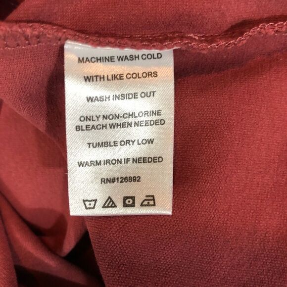 Acacia Long Sleeve Dress Drawstring elastic waist Pockets Floral Accents - Picture 10 of 11